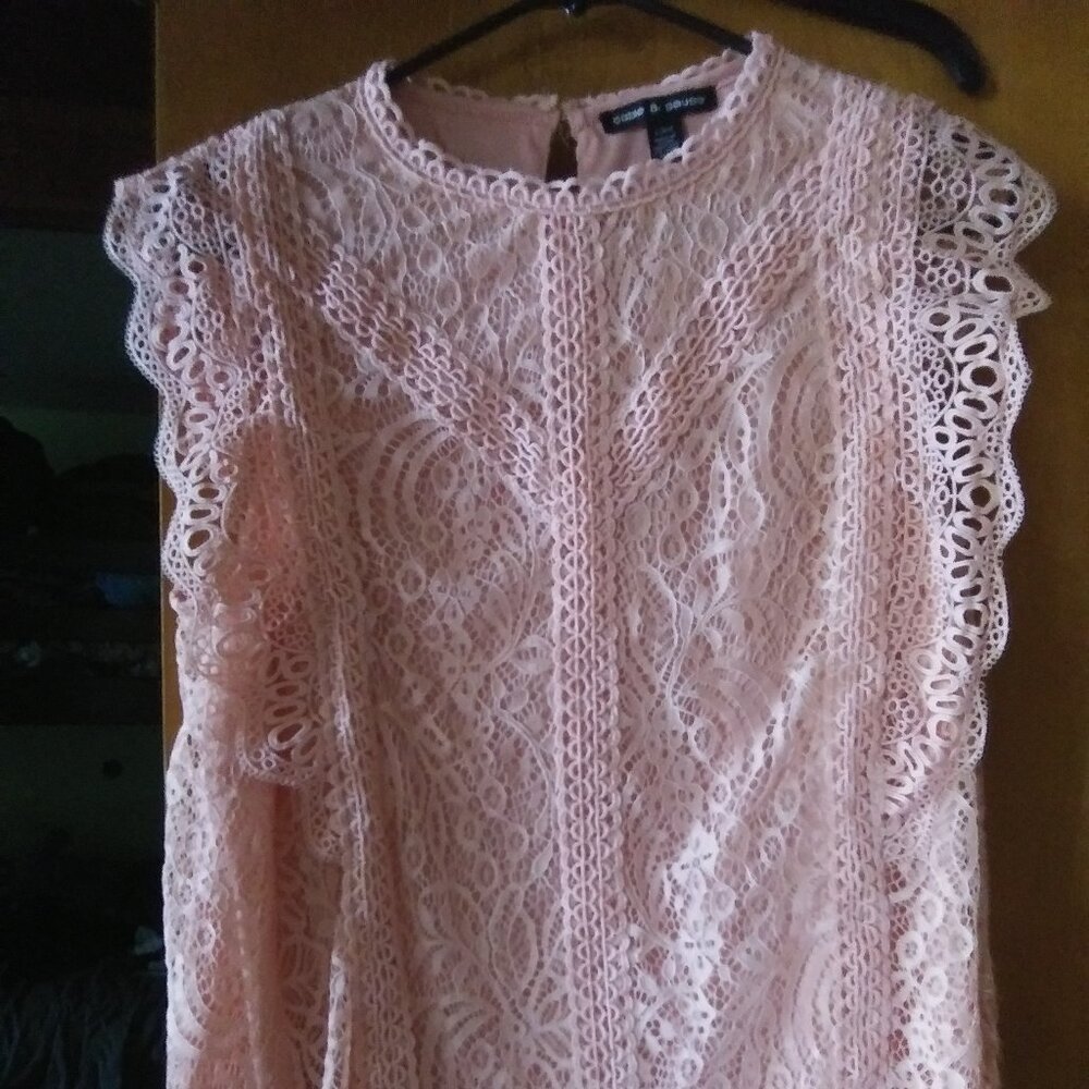 Cable & Gauge lace tank top